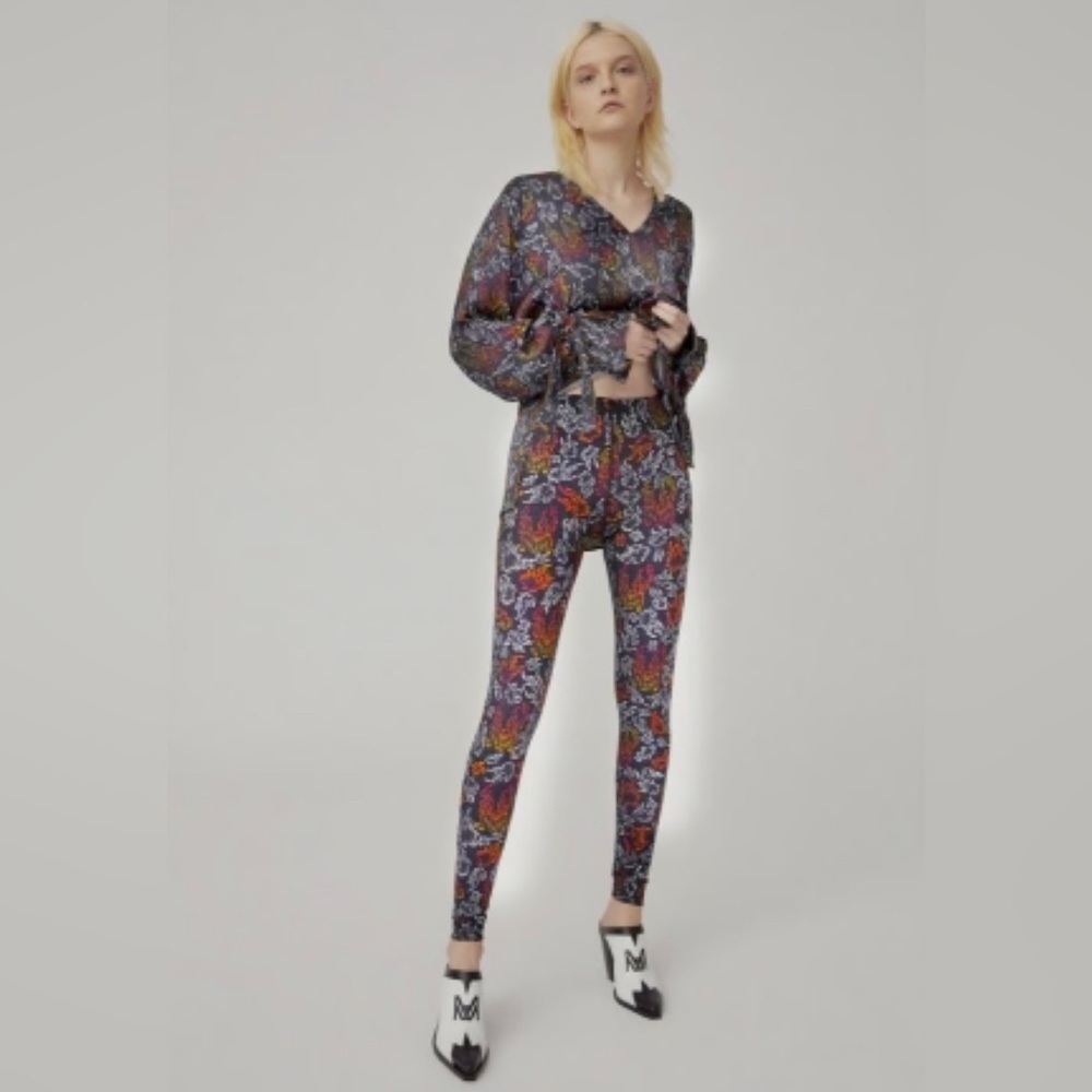 MARCELL VON BERLIN Printed Leggings, Size XS